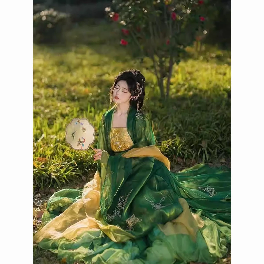 【金缕衣】华丽浓郁色诃子裙绣花双大袖四件套唐风汉服
