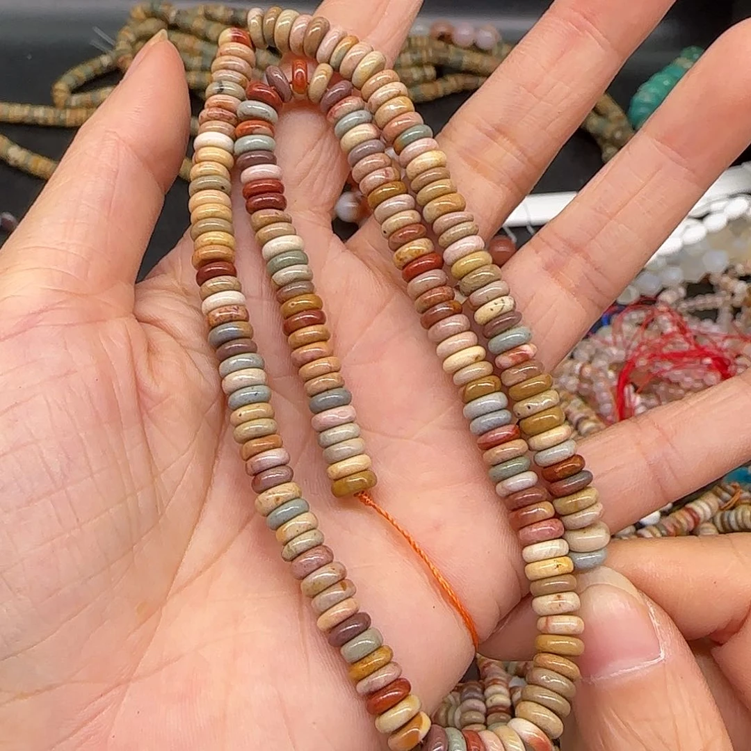 玛瑙/玉髓合金珠宝半成品阿拉善6mm一条算盘