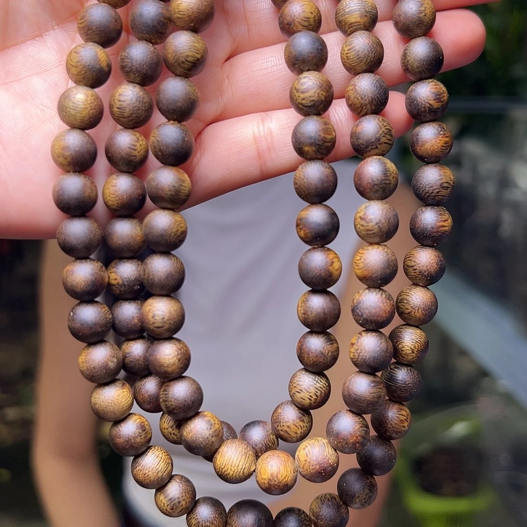 沉香手串海南莺歌绿奇楠流油王原母树孤品高货一条0.9-48g