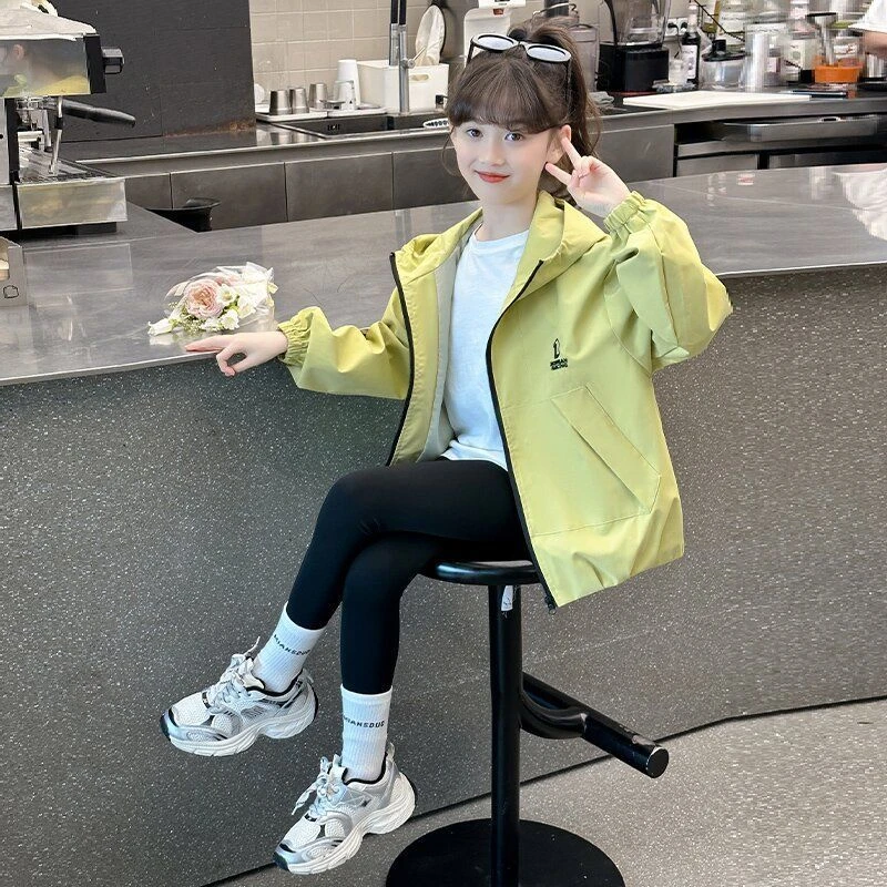 海澜之家运动【剪标撤柜】女童外套春秋款2025新款女孩洋气春装儿