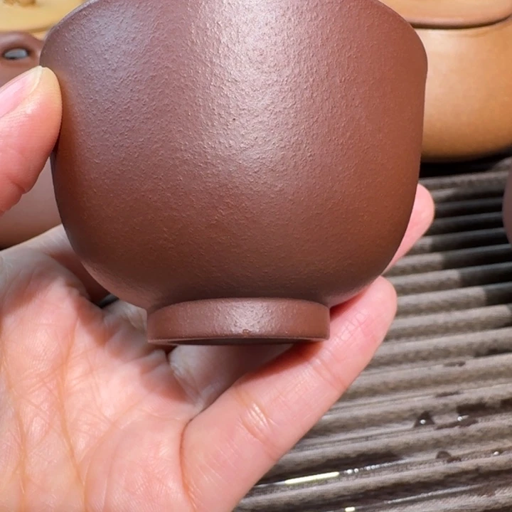 紫砂茶壶石红无添加60cc瑕