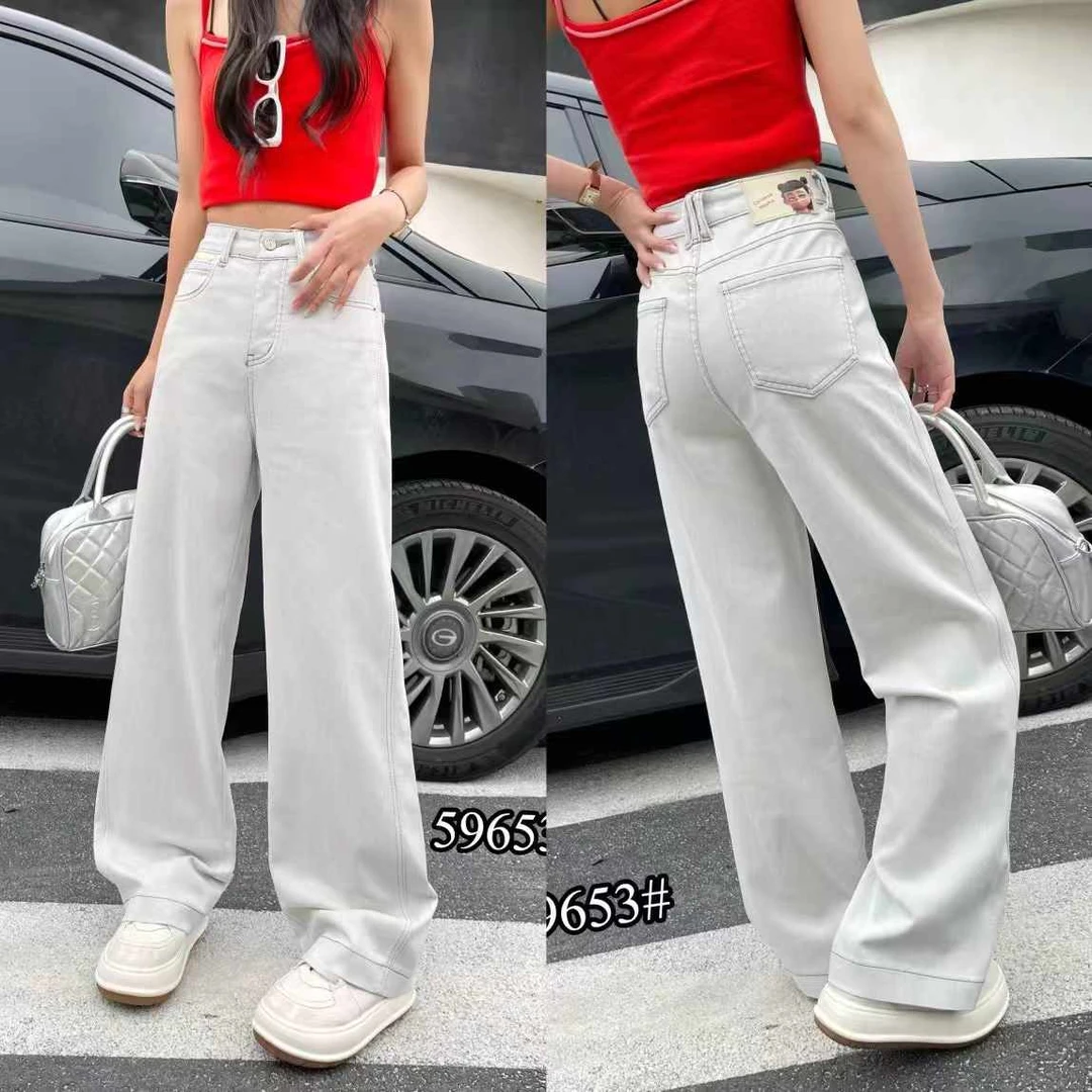 直筒裤2025新款高腰显瘦时尚设计感牛仔裤宽松百搭垂感休闲裤