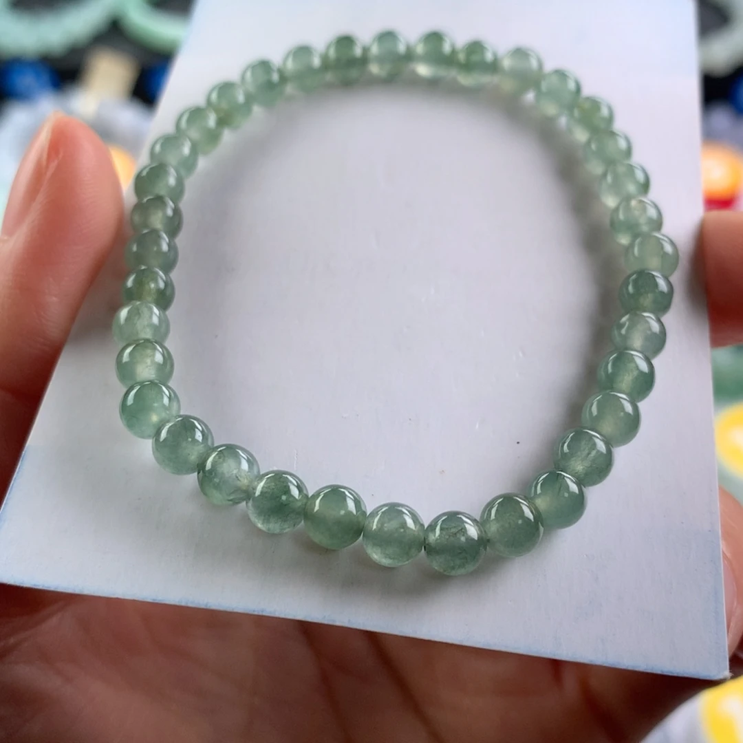 呆***呆翡翠未镶嵌手链卡5.3