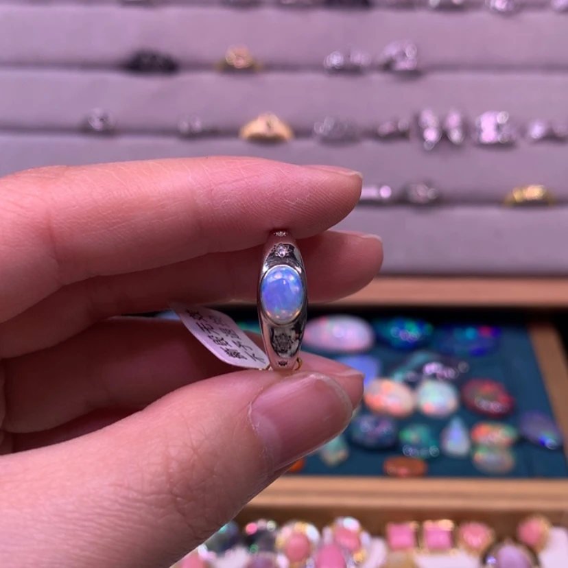 【闪购商品】欧泊戒指款式银S925镶嵌谁*