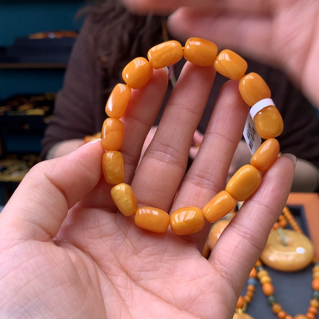 蜜蜡未镶嵌手串天然