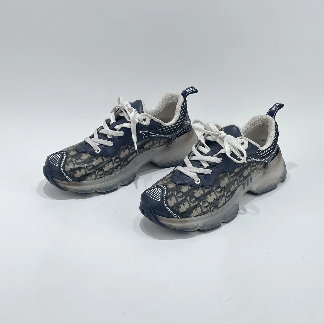 99新 DIOR/迪奥  38.5码 蓝老花运动鞋/A1084