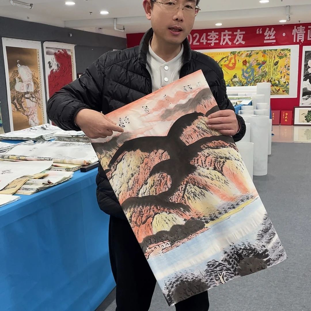 国画今天上午国画作品展示