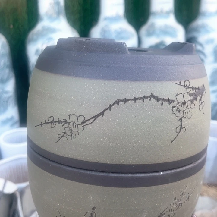 红陶紫砂碗盆口20