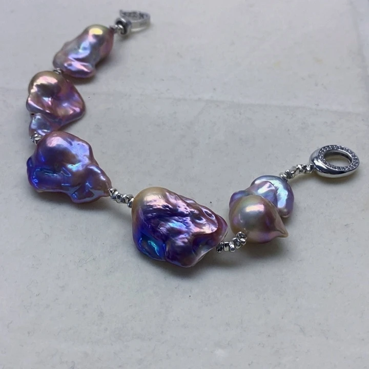 银S925镶嵌耳饰淡水珍珠