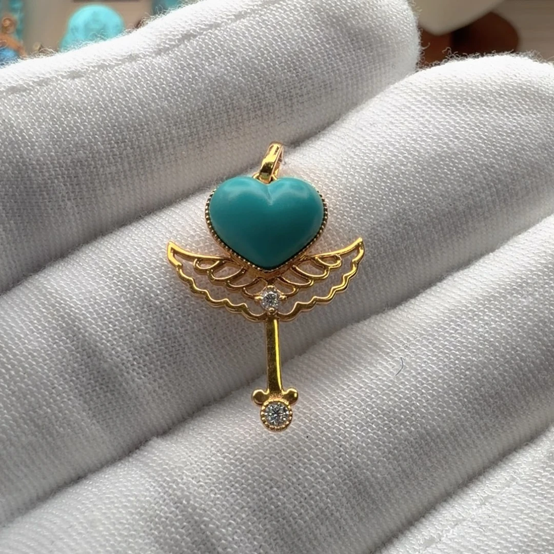 绿松石18K金镶嵌珠宝奇石