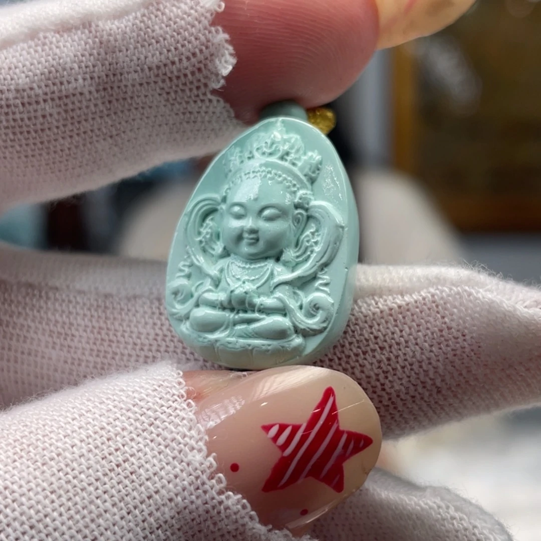 绿松石未镶嵌挂件