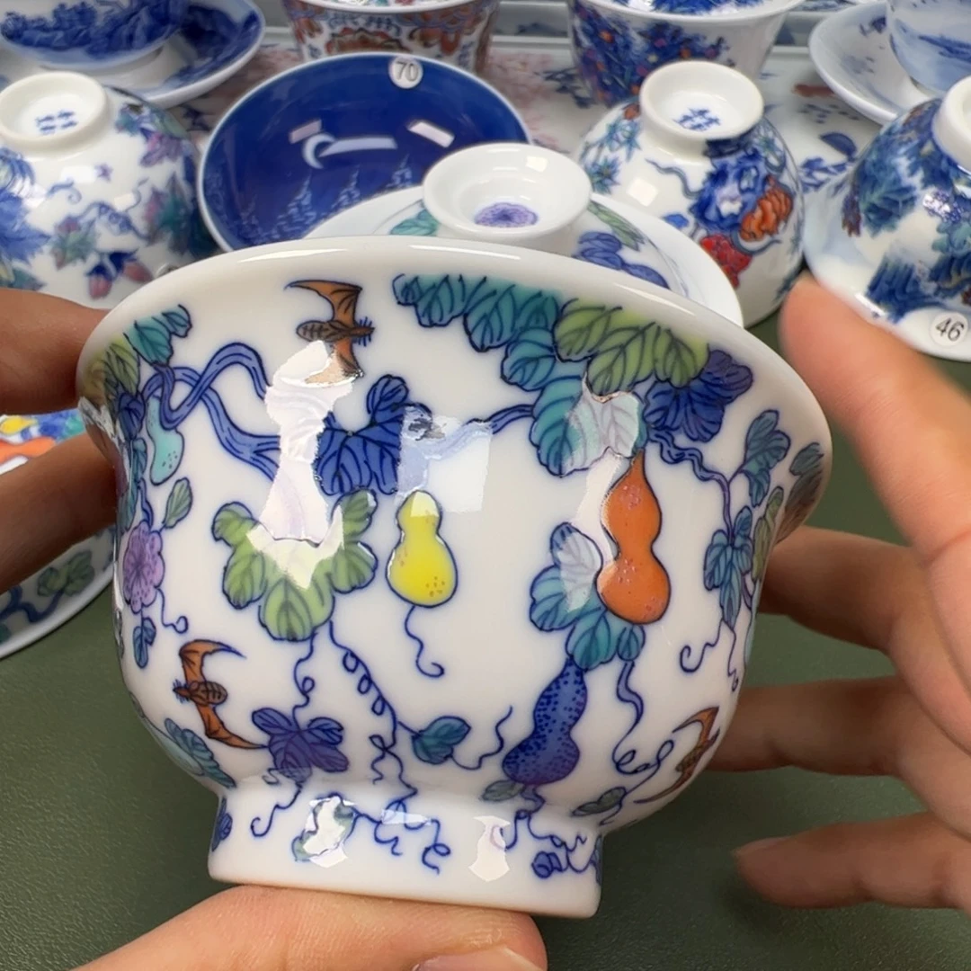 陶瓷景德镇纯手工纯手绘茶具木木16