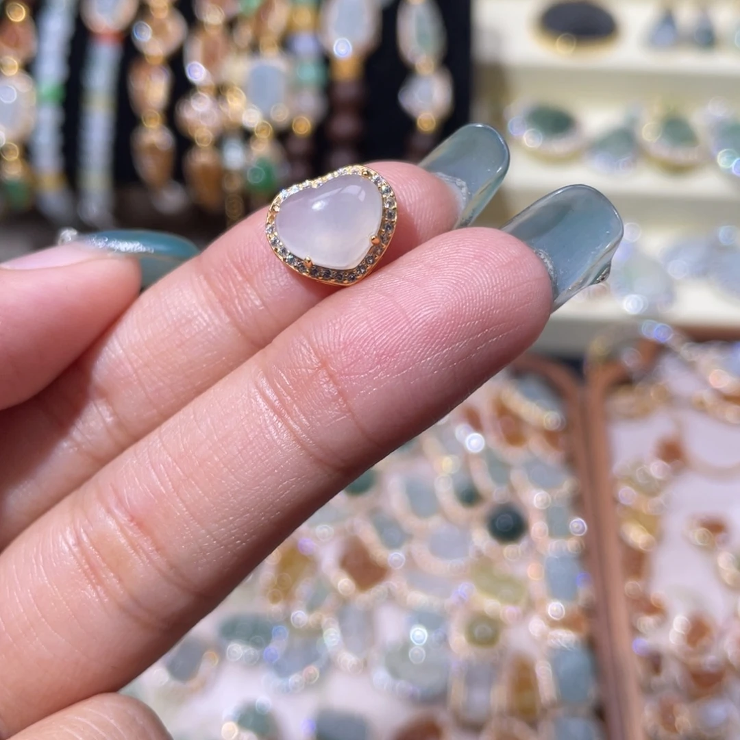 翡翠银S925镶嵌颈饰吊坠