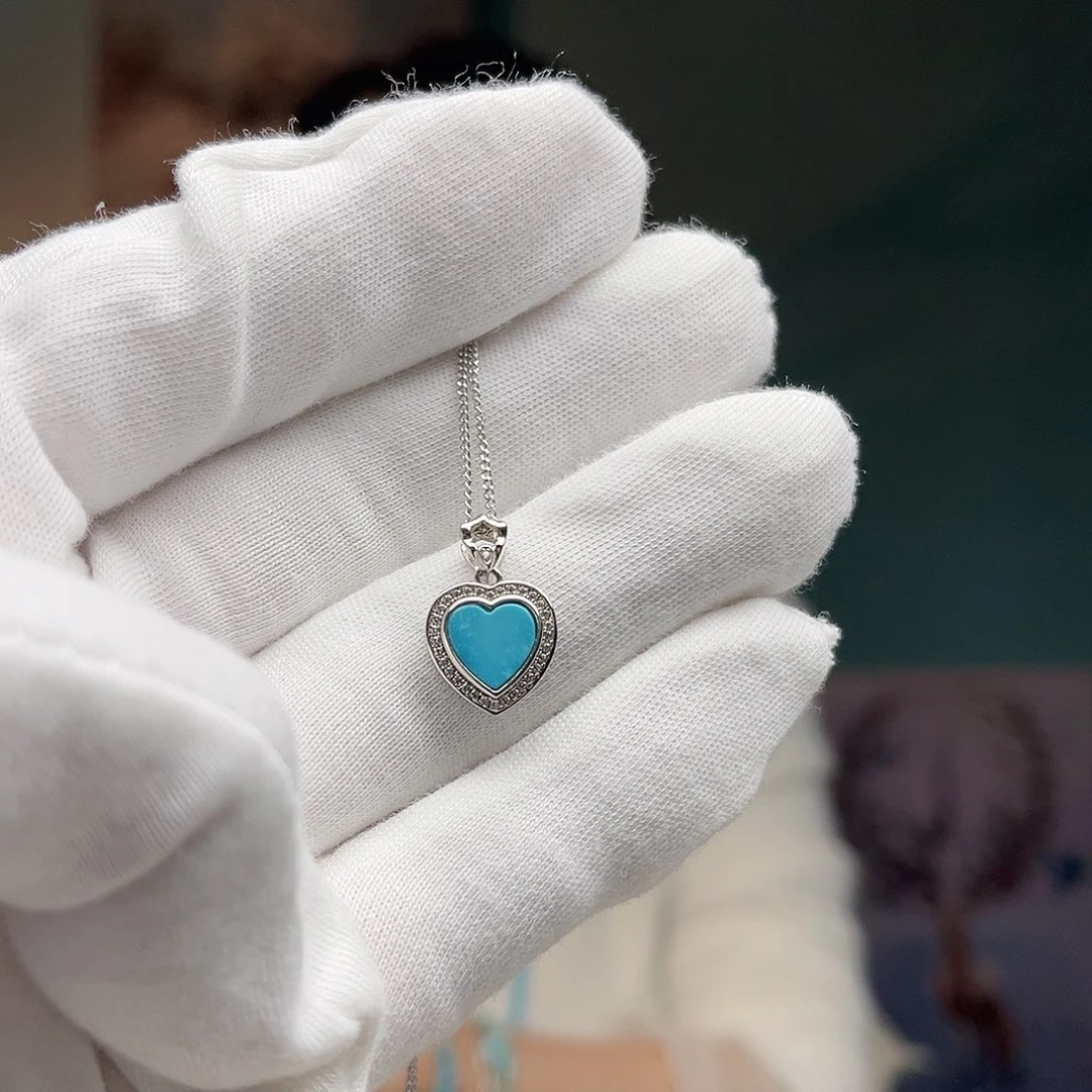 绿松石珠宝奇石银S925镶嵌