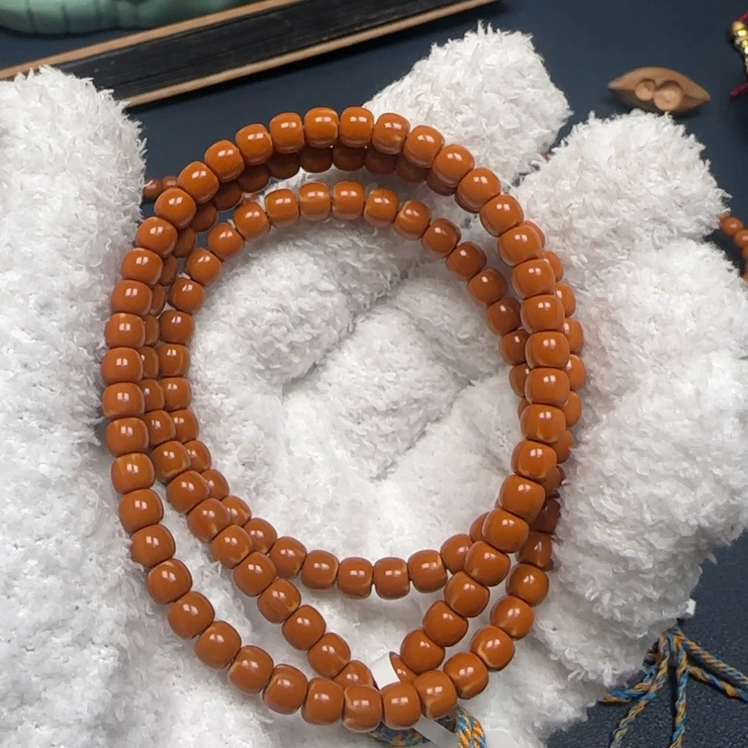 橄榄核手串老挝长串极限弧三花5.8mm