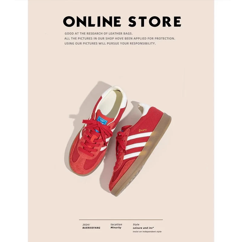 【花椒专属】磨毛皮翻毛皮内增高德训鞋女2025新款板鞋运动阿甘鞋