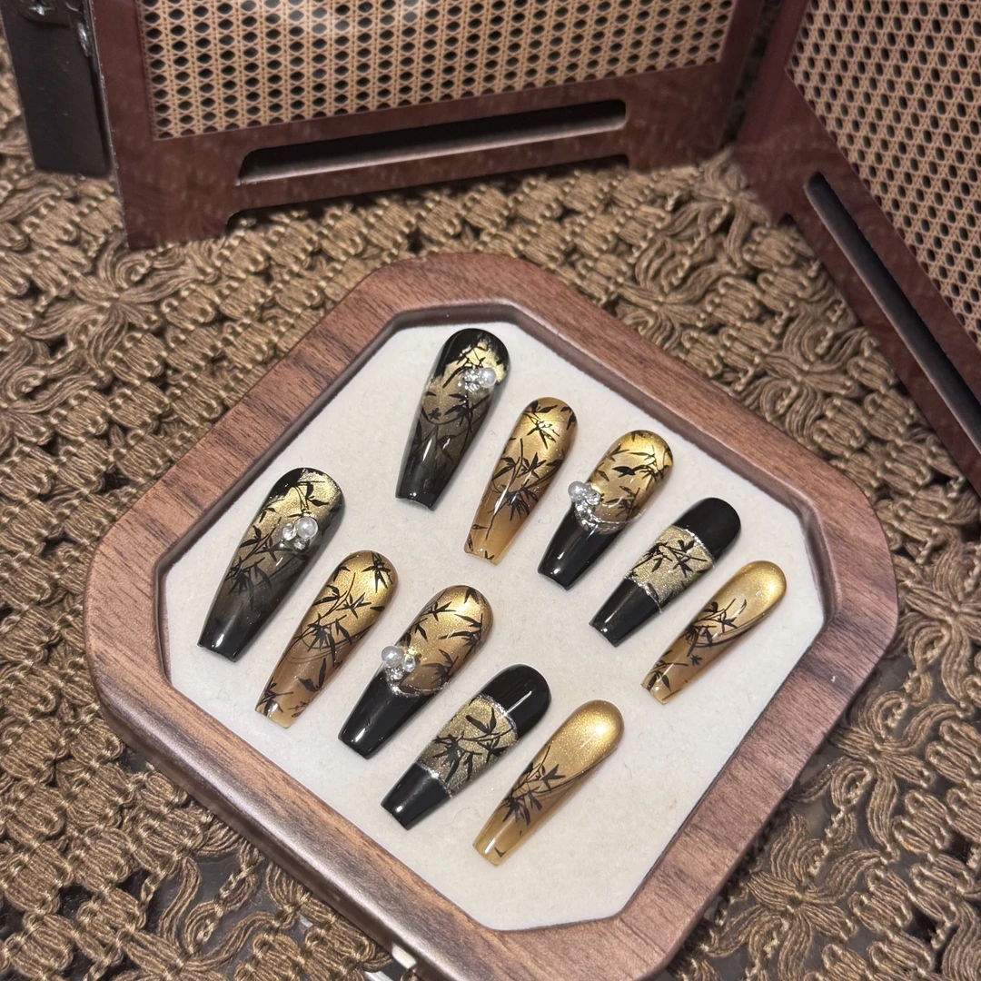 【中式竹子系列】·纯手工穿戴甲定制款