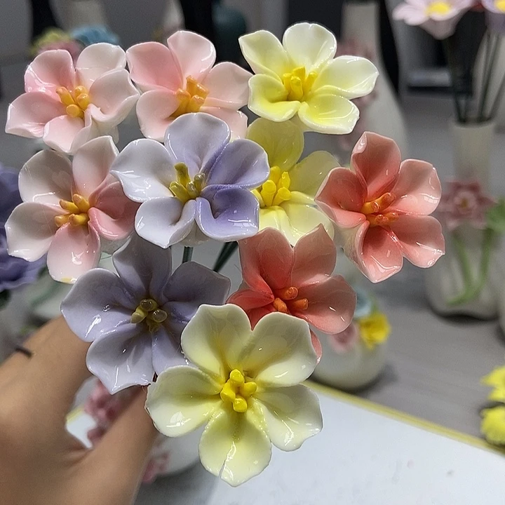 陶瓷纯手工捏花设计