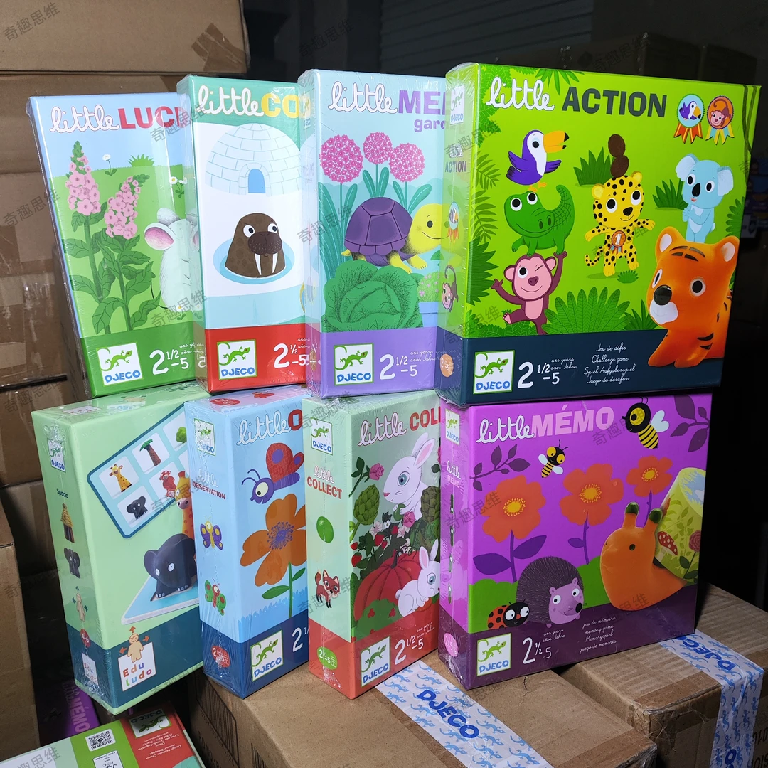 djeco益智桌游动物躲猫猫空间逻辑训练卡牌幼儿游戏玩具亲子互动