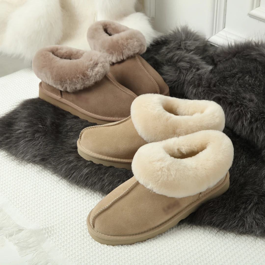 秋冬季女士休闲时尚百搭毛绒加厚保暖雪地靴外穿毛毛鞋DK101