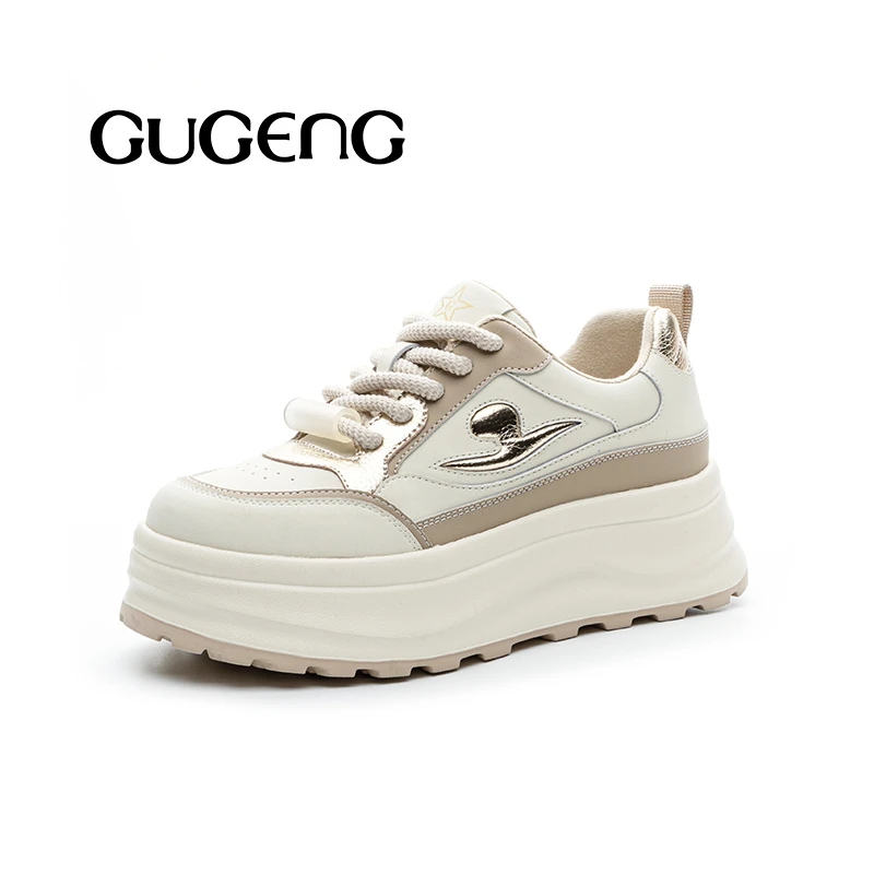 GUGENG/古耕厚底女士休闲鞋女款洋气百搭板鞋推荐50002