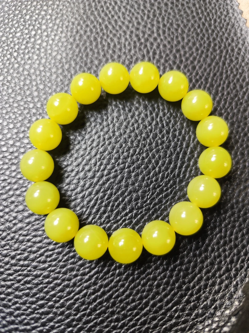 新疆若羌黄口暴力鸡油黄圆珠卡12，无包容