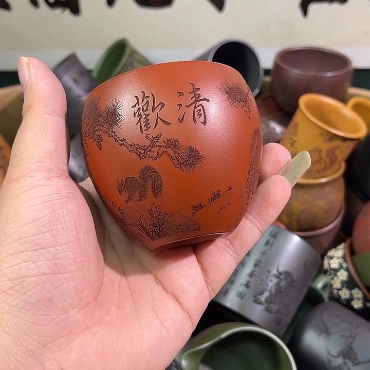 茶杯紫砂全手工紫砂主人杯