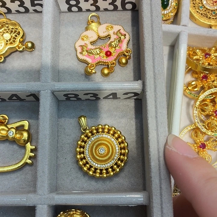 铜合金8342强保色发 1 个壹笔壹吊坠