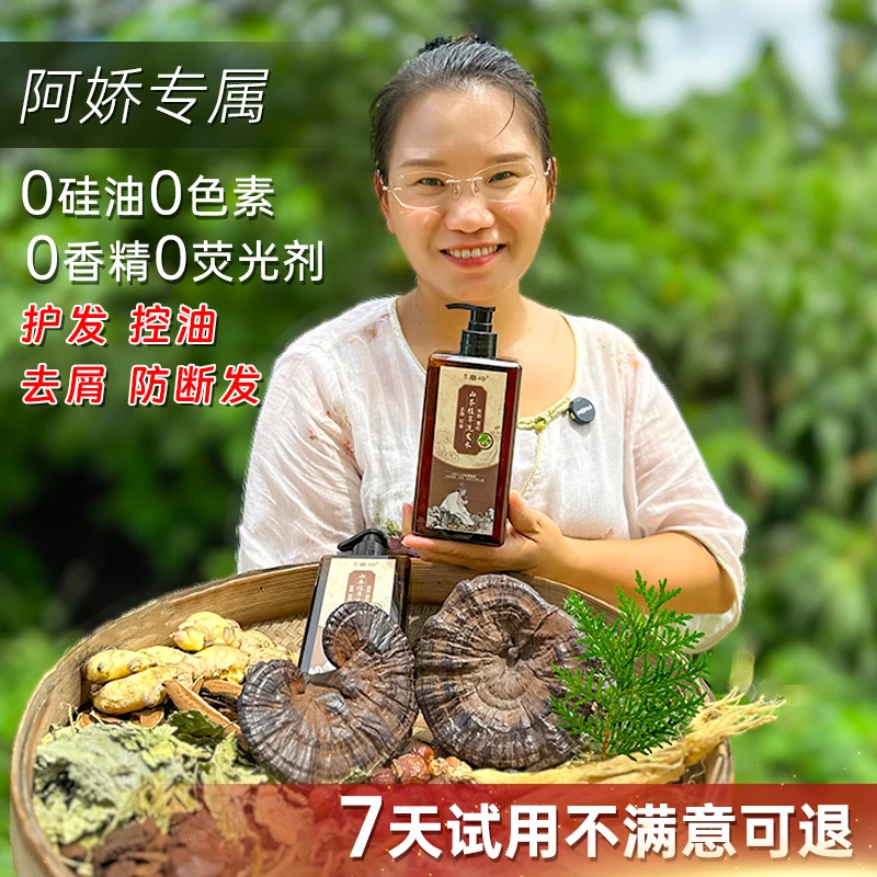 磨岭洗发水侧柏叶何首乌生姜温和洗发水养发草本洗发水