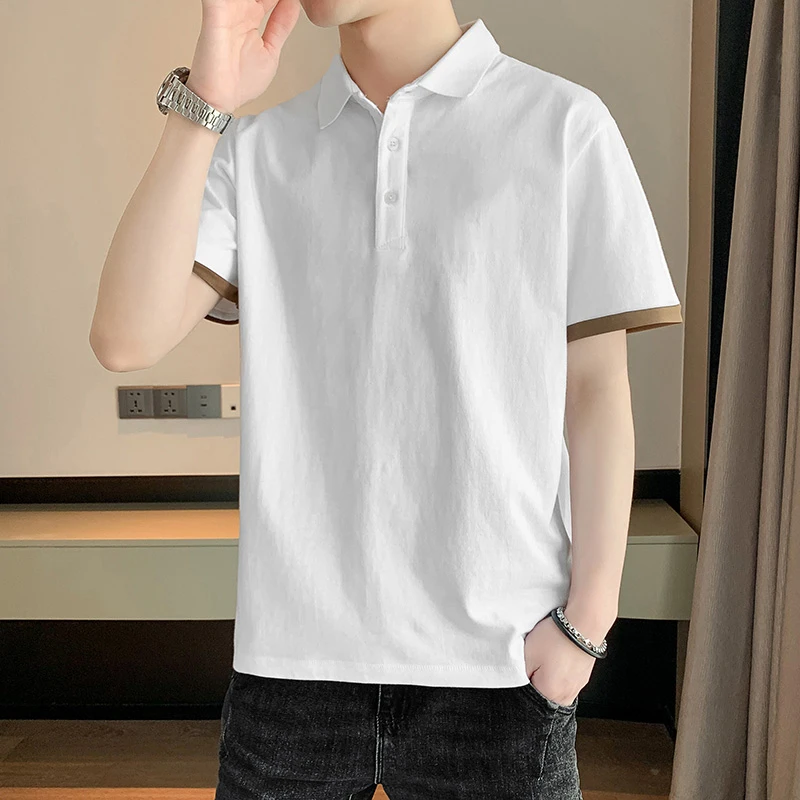 POLO衫男士夏季透气上衣男款2025新款百搭宽松短袖简约男t恤Lpolo