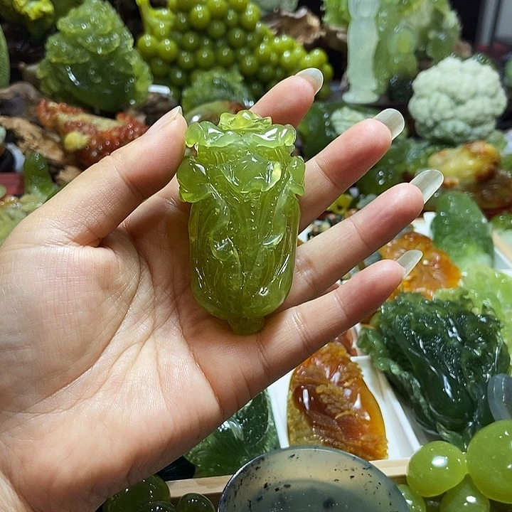 蛇纹石玉合金手把件?****?