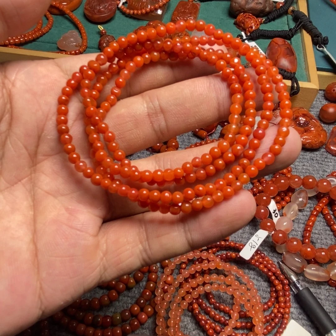 手串未镶嵌南红玛瑙3mm+