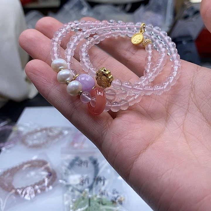 芙蓉石手链未镶嵌多圈手串