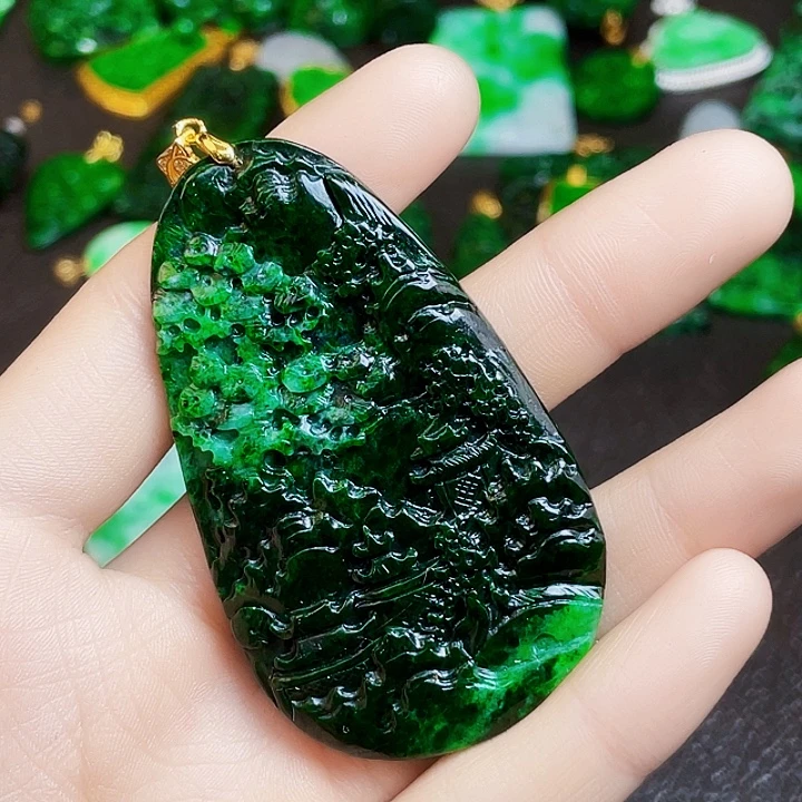翡翠银S925镶嵌颈饰多样性