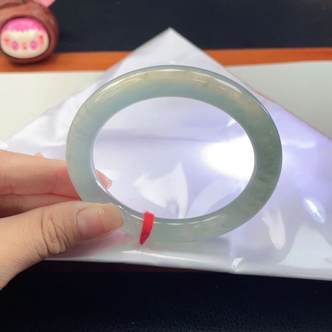 翡翠未镶嵌手镯42号起钢光种水冰圆条-强推17467