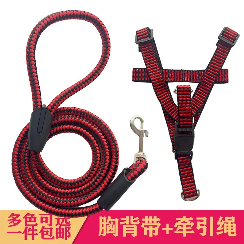 狗狗牵引绳狗绳遛狗泰迪金毛宠物大型犬中型犬小型犬狗项圈狗链子