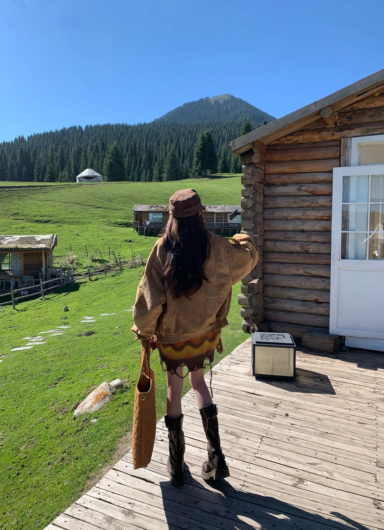 【陶格】潮流琥珀流光休闲氛围感设计感百搭复古外套TG25C3C2593