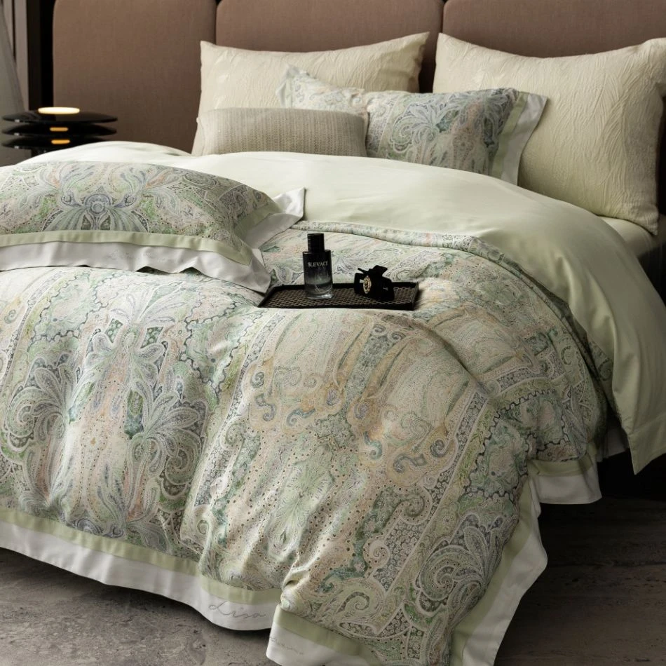 POCKET PIG/布袋猪DK设计-【法式佩兹利】高支高密天丝棉四件套套件