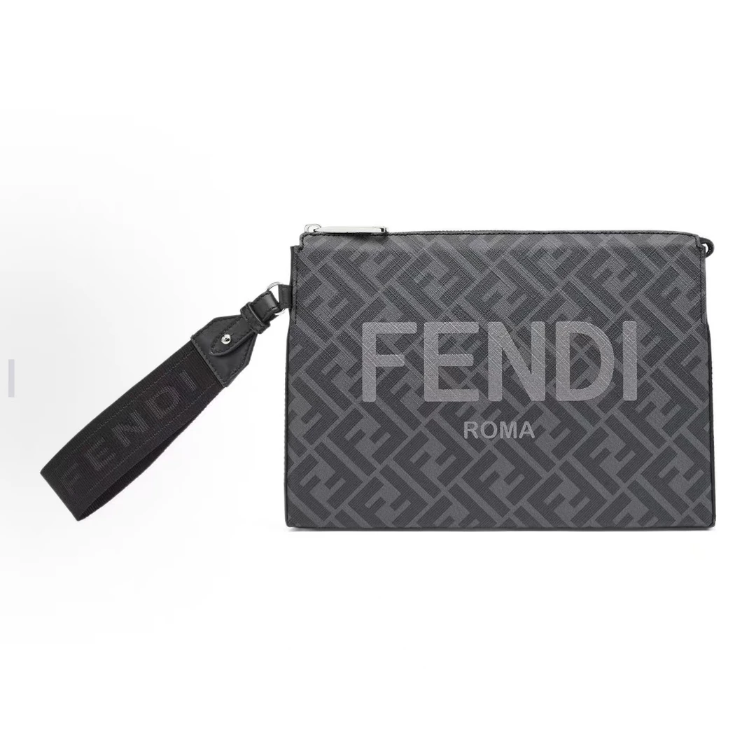 99新 FENDI/芬迪 芬迪小怪兽手拿包/R168/R182/赠钥匙扣
