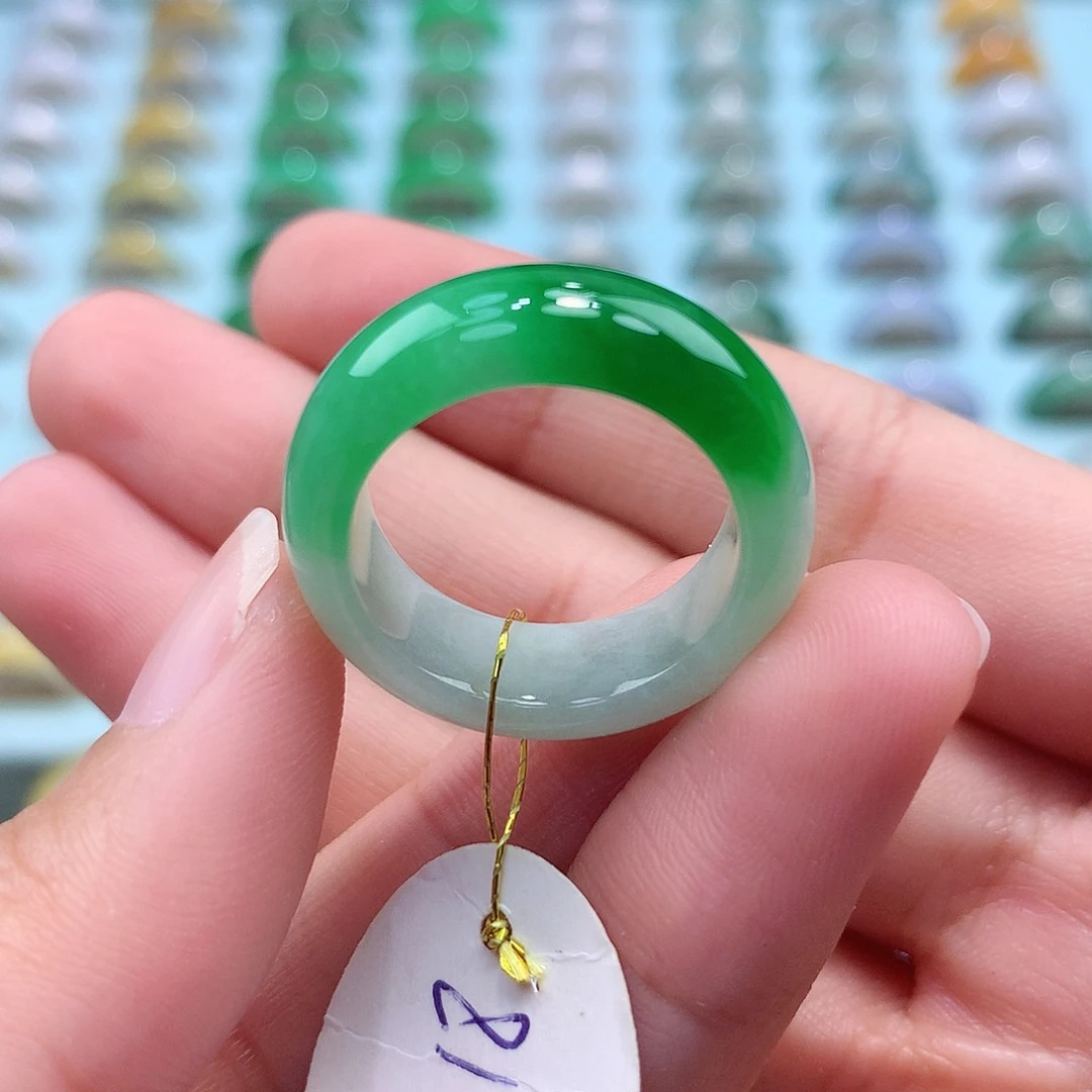 未镶嵌戒指翡翠1718圈