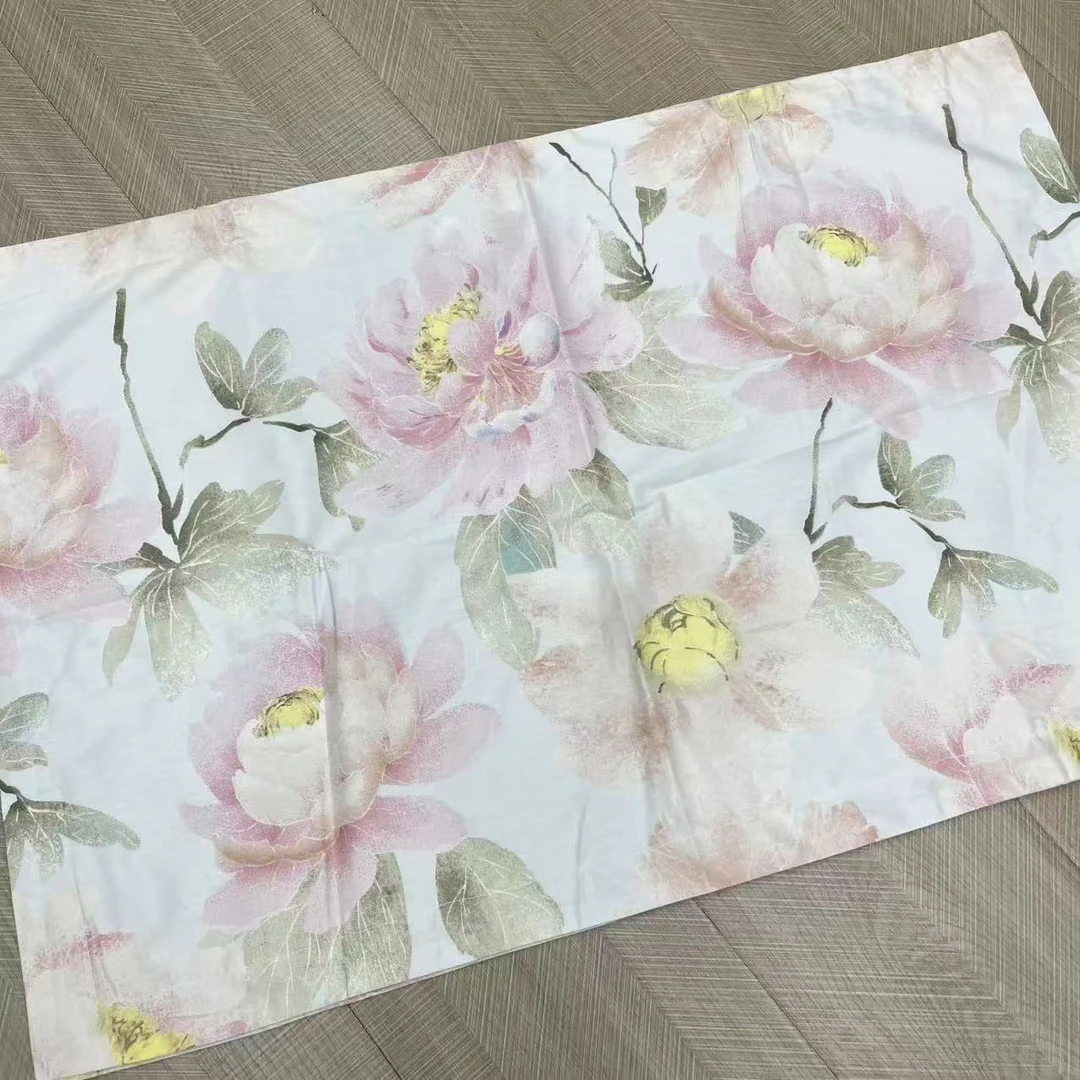 1对装尾单亲肤透气全棉枕套（48*74cm)