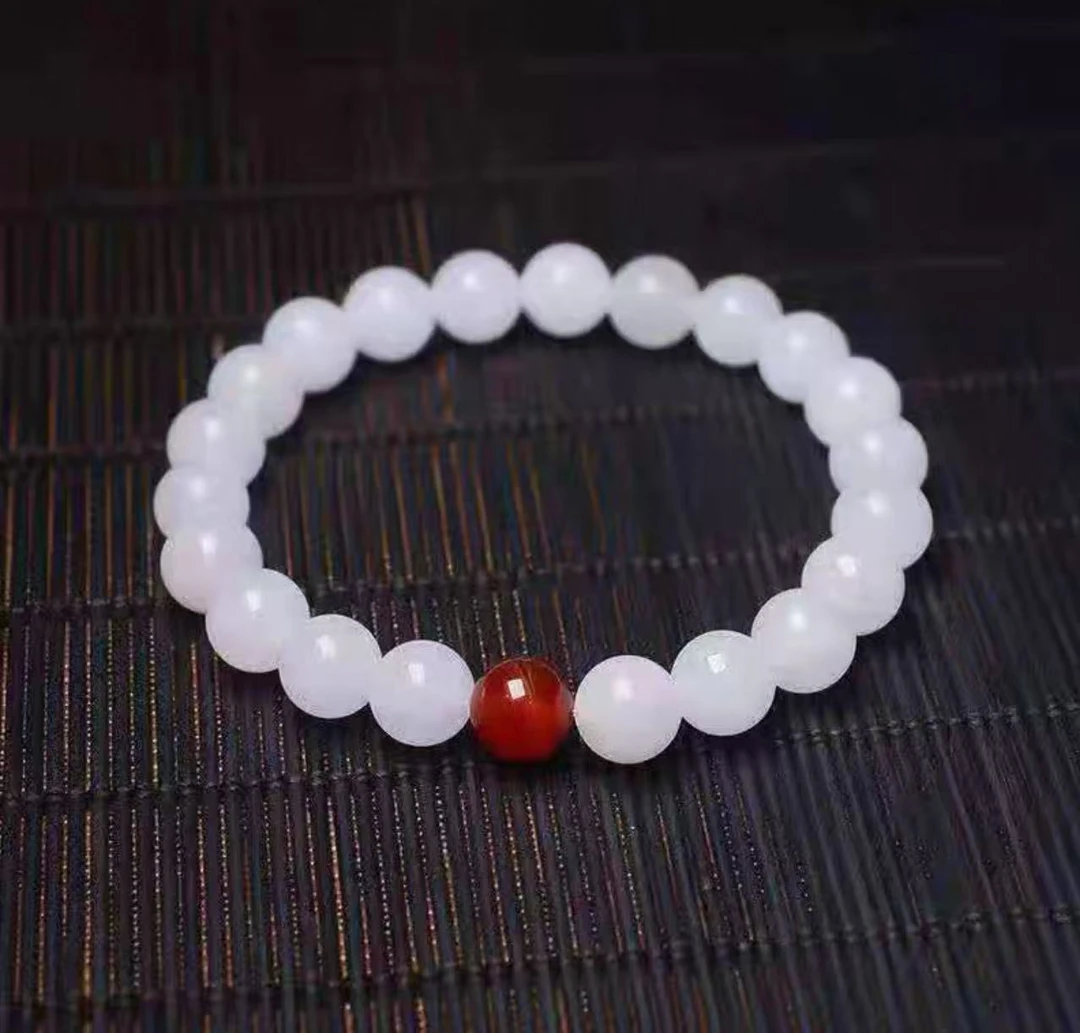 冰透荔枝冻白冰设计款玛瑙手串F903-3-多样发一（福利）