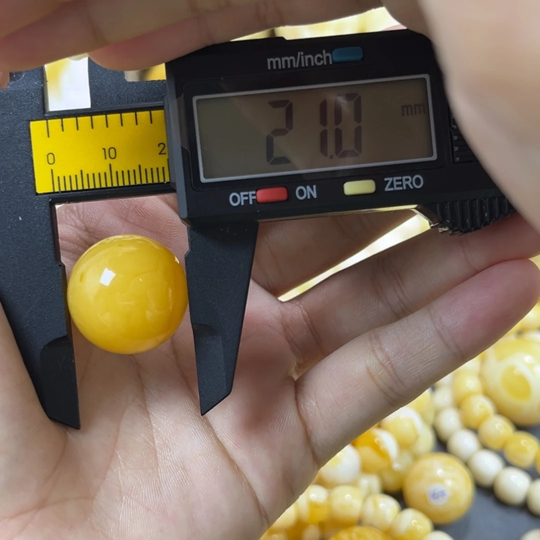 琥珀未镶嵌手串单珠圆珠