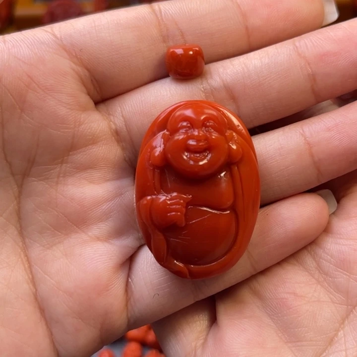 未镶嵌保山精品佛公牌南红玛瑙