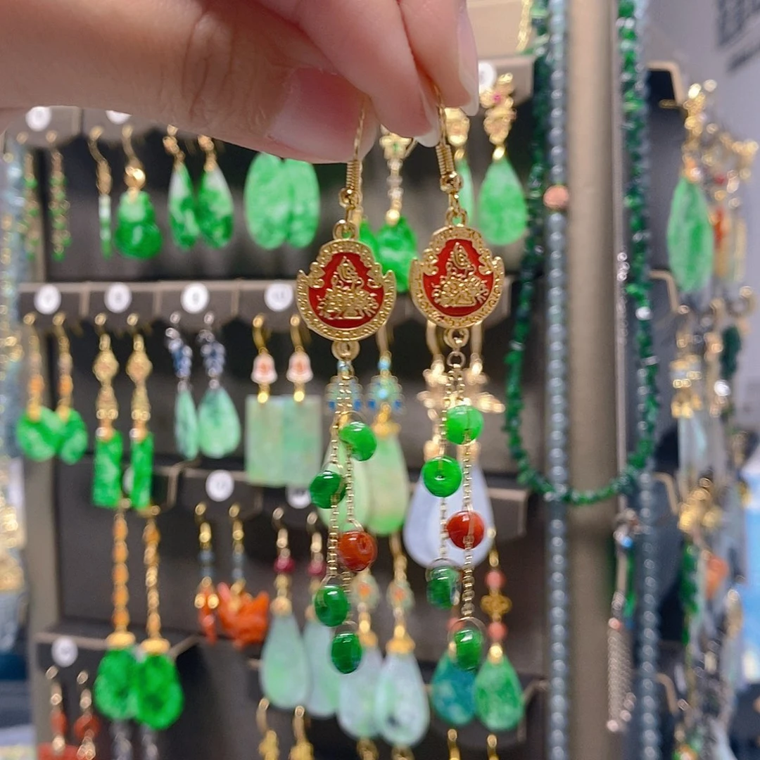 未镶嵌翡翠耳饰翡翠