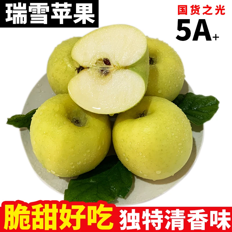 珍妹陕西白水瑞雪苹果5斤脆甜新品种西农大研发实惠严选瑞雪苹果