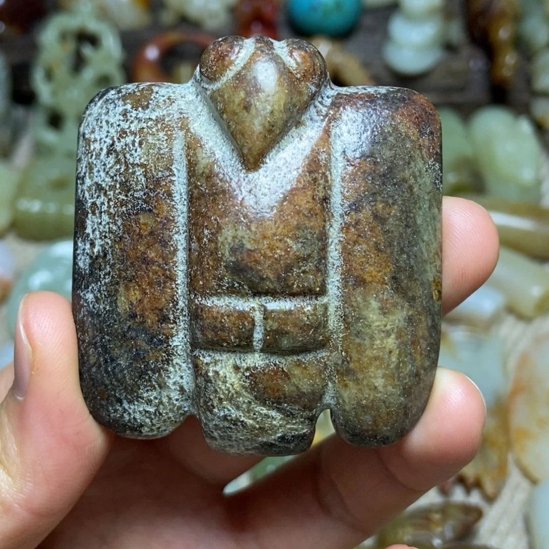 和田玉未镶嵌挂件日**升