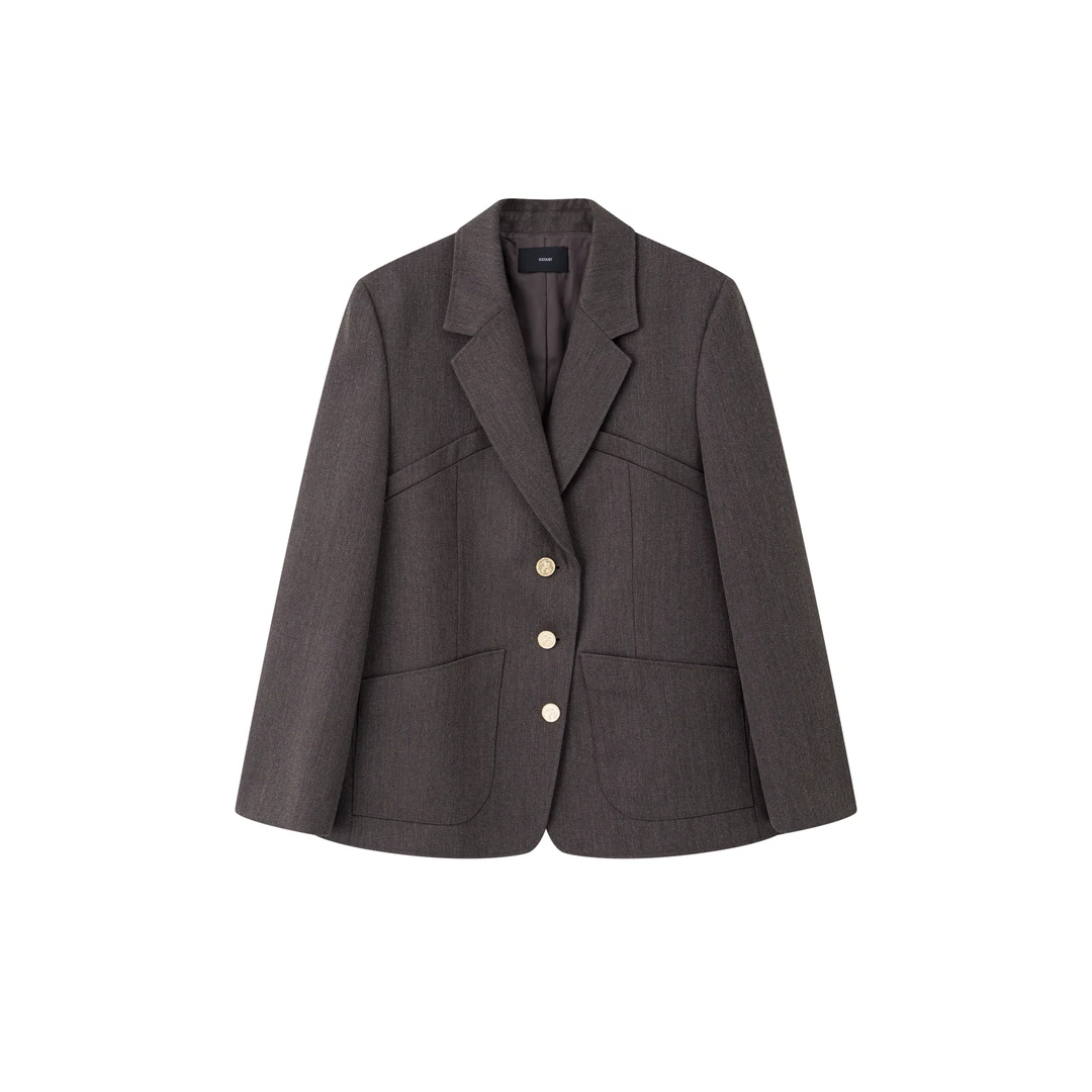 ICE 25早秋新品常规款西服上衣纯色休闲西装气质时尚女士