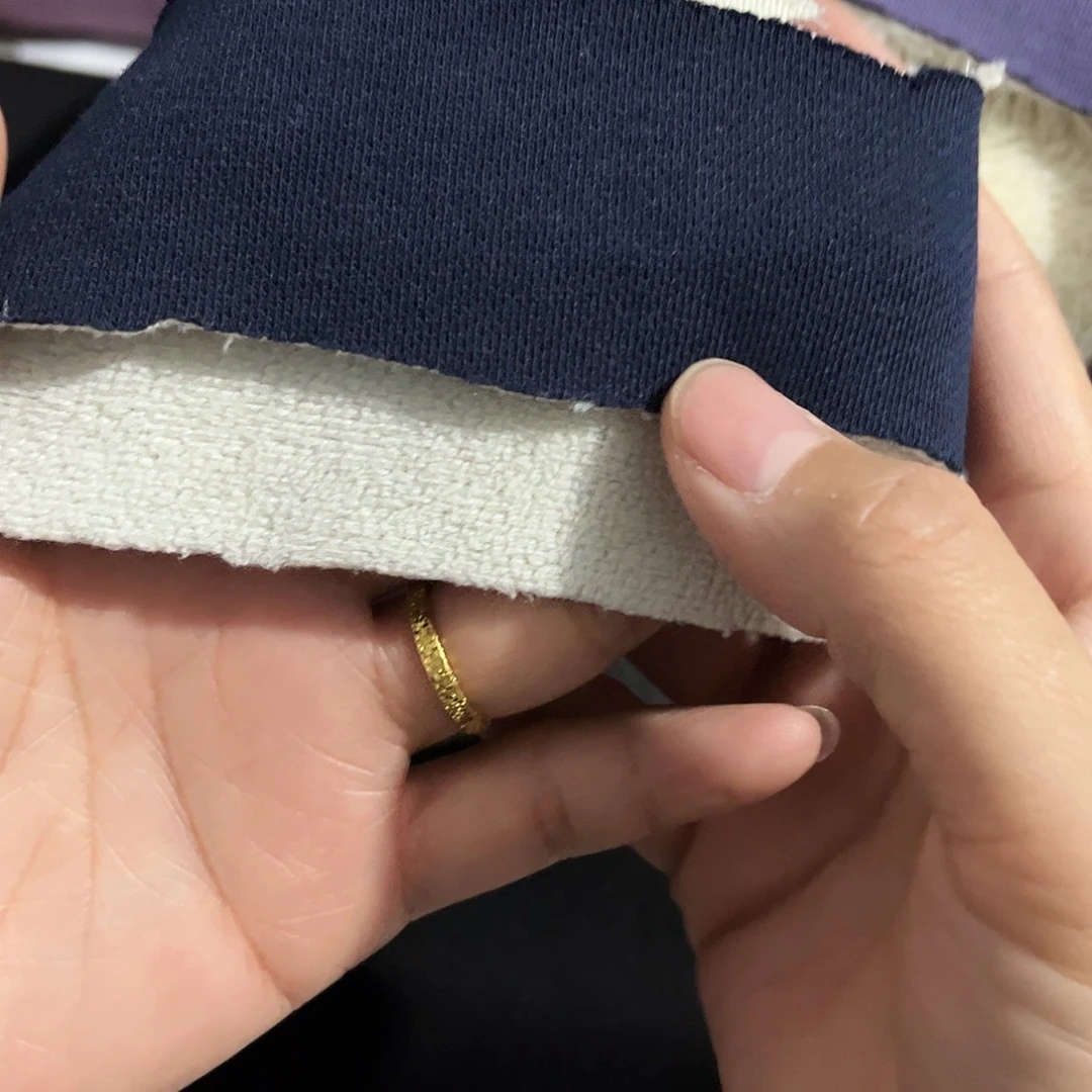 星空面藏蓝色奥利绒1.8×2米长带螺纹