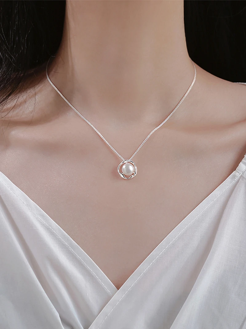 钛钢仿珍珠项链 很有存在感珍珠项链轻奢爆款颈链高级感锁骨链女